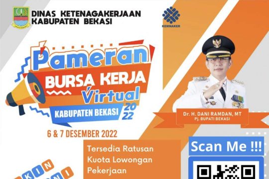 Disnaker Kabupaten Bekasi Gelar Pameran Bursa Kerja Virtual 2022